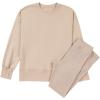 image:imageSHEWIN Women Two Piece Sets Fall Lounge Outfits Spring Tracksuit Sweatsuit 2026Beige