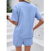 image:imageSHEWIN Womens 2 Piece Sets Short Sweat Matching Lounge Set Cotton Comfy Clothes Summer Outfits Airport LoungewearLight Blue