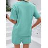 image:imageSHEWIN Womens 2 Piece Sets Short Sweat Matching Lounge Set Cotton Comfy Clothes Summer Outfits Airport LoungewearLight Green