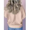 image:imageSHEWIN Womens Casual Textured Sweatshirt Colorblock Striped Collar Quarter Zip Long Sleeve Pullover Tops