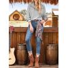image:imageSHEWIN Womens Fall Fashion 2025 V Neck Waffle Knit Long Sleeve Shirts for Women Pullover TopsGray
