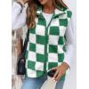 image:imageSHEWIN Womens Fleece Vest Casual Sleeveless Jacket Lightweight Outerwear Vests with Pockets Womens Fall Fashion 2026Green