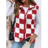 image:imageSHEWIN Womens Fleece Vest Casual Sleeveless Jacket Lightweight Outerwear Vests with Pockets Womens Fall Fashion 2026Red