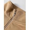 image:imageSHEWIN Womens Half Zip Sweatshirt Fall Loose High Neck Pullover TopsLight French Beige