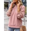 image:imageSHEWIN Womens Half Zip Sweatshirt Fall Loose High Neck Pullover TopsPink