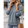 image:imageSHEWIN Womens Half Zip Sweatshirt Fall Loose High Neck Pullover TopsStone Blue