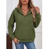 image:imageSHEWIN Womens Hoodies Casual Quarter Zip Pullover Hoodie Fleece Oversized Sweatshirt Fall Outfits for Women 2025Moss Green