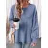 image:imageSHEWIN Womens Long Sleeve Crewneck SweatshirtBeau Blue
