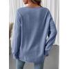 image:imageSHEWIN Womens Long Sleeve Crewneck SweatshirtBeau Blue