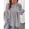 image:imageSHEWIN Womens Long Sleeve Crewneck SweatshirtGrey