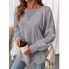 image:imageSHEWIN Womens Long Sleeve Crewneck SweatshirtGrey