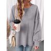 image:imageSHEWIN Womens Long Sleeve Crewneck SweatshirtGrey
