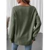 image:imageSHEWIN Womens Long Sleeve Crewneck SweatshirtLaurel Green