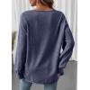 image:imageSHEWIN Womens Long Sleeve Crewneck SweatshirtNavy Blue