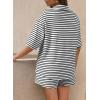image:imageSHEWIN Womens Pajama Sets Short Sleeve 2 Piece Lounge Sets Summer Outfits for WomenWhite