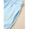 image:imageSHEWIN Womens Ribbed Knit 2 Piece Short Sets Summer Lounge Matching Outfits With PocketsLight Blue
