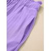 image:imageSHEWIN Womens Ribbed Knit 2 Piece Short Sets Summer Lounge Matching Outfits With PocketsPurple