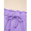 image:imageSHEWIN Womens Ribbed Knit 2 Piece Short Sets Summer Lounge Matching Outfits With PocketsPurple
