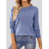 image:imageSHEWIN Womens Sweaters 2026 Casual Crewneck Long Sleeve Lightweight Knit Pullover Sweater Tops Fall ClothesBlue