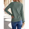 image:imageSHEWIN Womens Sweaters 2026 Casual Crewneck Long Sleeve Lightweight Knit Pullover Sweater Tops Fall ClothesLight Green
