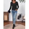 image:imageSHEWIN Womens Sweaters 2026 Casual Crewneck Long Sleeve Lightweight Knit Pullover Sweater Tops Fall ClothesPure Black