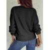 image:imageSHEWIN Womens Sweaters Casual Long Sleeve V Neck Crewneck Lightweight Crochet Pullover Sweater TopsA Black