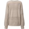 image:imageSHEWIN Womens Sweaters Casual Long Sleeve V Neck Crewneck Lightweight Crochet Pullover Sweater TopsA Brown