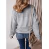 image:imageSHEWIN Womens Sweaters Casual Long Sleeve V Neck Crewneck Lightweight Crochet Pullover Sweater TopsA Gray