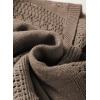 image:imageSHEWIN Womens Sweaters Casual Long Sleeve V Neck Crewneck Lightweight Crochet Pullover Sweater TopsB Camel