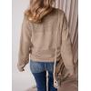 image:imageSHEWIN Womens Sweaters Casual Long Sleeve V Neck Crewneck Lightweight Crochet Pullover Sweater TopsB Camel