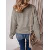 image:imageSHEWIN Womens Sweaters Casual Long Sleeve V Neck Crewneck Lightweight Crochet Pullover Sweater TopsB Chestnut