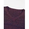 image:imageSHEWIN Womens Sweaters Casual Long Sleeve V Neck Crewneck Lightweight Crochet Pullover Sweater TopsB Red Dahlia