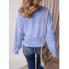 image:imageSHEWIN Womens Sweaters Casual Long Sleeve V Neck Crewneck Lightweight Crochet Pullover Sweater TopsB Sky Blue