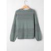 image:imageSHEWIN Womens Sweaters Casual Long Sleeve V Neck Crewneck Lightweight Crochet Pullover Sweater TopsC Crewneck Green Bay