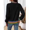 image:imageSHEWIN Womens Sweaters Crew Neck Long Sleeve Tops Knit Color Block Fall Outfits for Women 2026Black