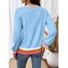 image:imageSHEWIN Womens Sweaters Crew Neck Long Sleeve Tops Knit Color Block Fall Outfits for Women 2026Dusk Blue
