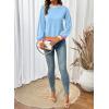 image:imageSHEWIN Womens Sweaters Crew Neck Long Sleeve Tops Knit Color Block Fall Outfits for Women 2026Dusk Blue