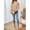 image:imageSHEWIN Womens Sweaters Crew Neck Long Sleeve Tops Knit Color Block Fall Outfits for Women 2026Parchment