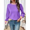 image:imageSHEWIN Womens Sweaters Crew Neck Long Sleeve Tops Knit Color Block Fall Outfits for Women 2026Wisteria
