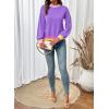 image:imageSHEWIN Womens Sweaters Crew Neck Long Sleeve Tops Knit Color Block Fall Outfits for Women 2026Wisteria