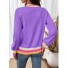 image:imageSHEWIN Womens Sweaters Crew Neck Long Sleeve Tops Knit Color Block Fall Outfits for Women 2026Wisteria