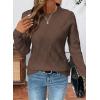 image:imageSHEWIN Womens Sweaters Crewneck Cable Knit Sweater Long Sleeve Fall Tops for Women 2026Breen