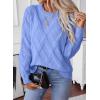 image:imageSHEWIN Womens Sweaters Crewneck Cable Knit Sweater Long Sleeve Fall Tops for Women 2026Sky Blue
