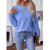 image:imageSHEWIN Womens Sweaters Crewneck Cable Knit Sweater Long Sleeve Fall Tops for Women 2026Sky Blue