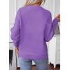 image:imageSHEWIN Womens Sweaters Crewneck Cable Knit Sweater Long Sleeve Fall Tops for Women 2026Wisteria