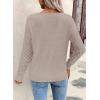 image:imageSHEWIN Womens Sweaters V Neck Long Sleeve Shirts Knit Hollow Out Crochet Sweater Fall Outfits for Women 2026Smoke Gray