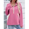image:imageSHEWIN Womens Sweatshirt Lightweight Mock Neck Sweatshirts for Women Half Zip Pullover Fall Clothes for Women 2026Bonbon