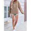 image:imageSHEWIN Womens Sweatshirt Lightweight Mock Neck Sweatshirts for Women Half Zip Pullover Fall Clothes for Women 2026Light French Beige