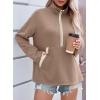 image:imageSHEWIN Womens Sweatshirt Lightweight Mock Neck Sweatshirts for Women Half Zip Pullover Fall Clothes for Women 2026Light French Beige