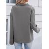 image:imageSHEWIN Womens Sweatshirt Lightweight Mock Neck Sweatshirts for Women Half Zip Pullover Fall Clothes for Women 2026Medium Grey